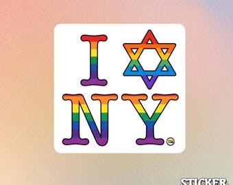 J'aime la fierté LGBTQ de la star juive de New York Sticker