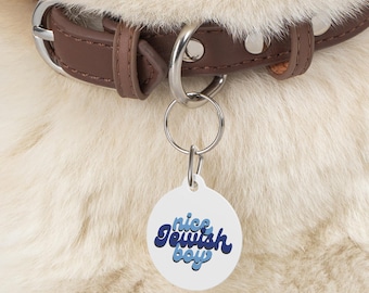 Nice Jewish Boy Pet Tag