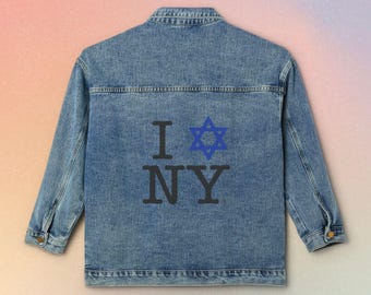I Love NY Jewish Star Women's Denim Jacket