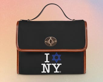 I Love New York Jewish Star - Sac en toile imperméable - Fierté juive de New York