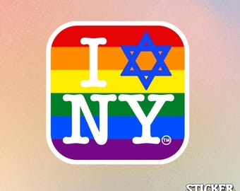 J'aime la fierté LGBTQ de la star juive de New York Sticker