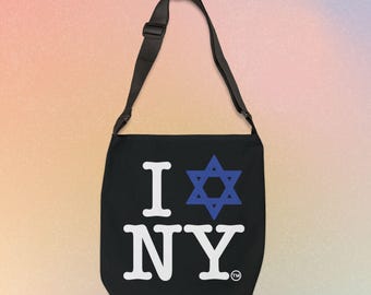 I Star of David NY Tote Bag | Adjustable Strap