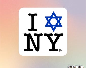 I LOVE NEW YORK Jewish Star Stickers