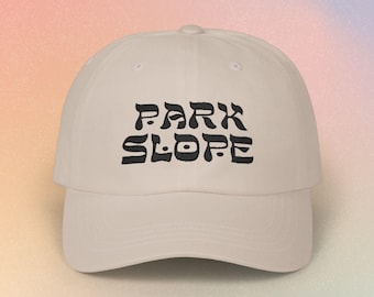 Park Slope Hebrew Font Baseball Cap | NYC Jewish Pride (Light Colors)