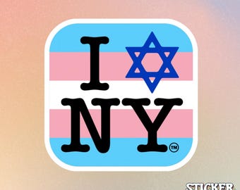J'aime la fierté trans de la star juive de New York Sticker