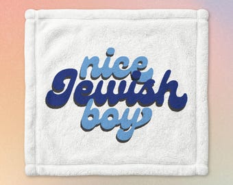 Nice Jewish Boy Baby Lovey Blanket -.Soft Minky Baby Comforter