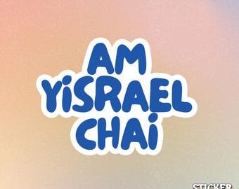 Autocollant Am Yisrael Chai - Autocollant Fierté d'Israël