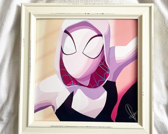 SpiderGwen Comic Style 8x8in Print