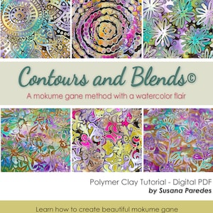 Polymer Clay Tutorial. Mokume Gane Method in polymer clay. Contours and Blends by Susana Paredes. Advanced Beginner, Intermediate level. PDF image 1