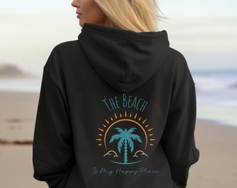 Women's Beach Sweatshirts,Women's beach hoodies,Cozy pullover sweatshirts,Gift for mom,Birthday Present daughter,Casual Summer travel hoodie