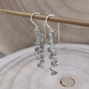 Labradorite Threader Earrings