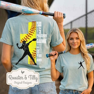 Christelijk softbalgebed PNG, meisjessportkruisontwerp, jeugdsport bijbelvers digitale download, Spirit Wear School Team afdrukbaar