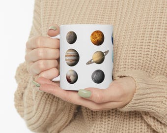Solar System Planets Mug | Planet Coffee Cup, Space Astronomy Design 11/15oz