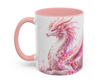 Pink Fantasy Dragon Mug | 11oz 15oz