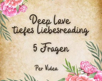 Tarot-Lesung Deep Love Reading, intensive Liebeslegung, Hellseherisches Lesen, sehr genaue Vorhersagen per Video