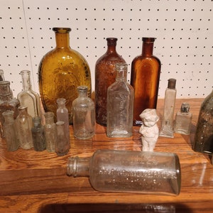 VINTAGE BOTTLES for crafting, decorating, collecting. From 1910's-30's image 1