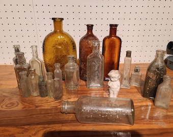 VINTAGE BOTTLES for crafting, decorating, collecting. From 1910's-30's