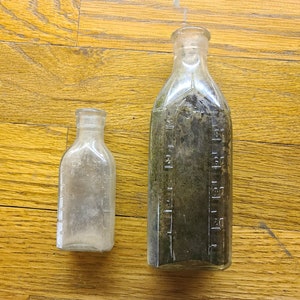 VINTAGE BOTTLES for crafting, decorating, collecting. From 1910's-30's measurment