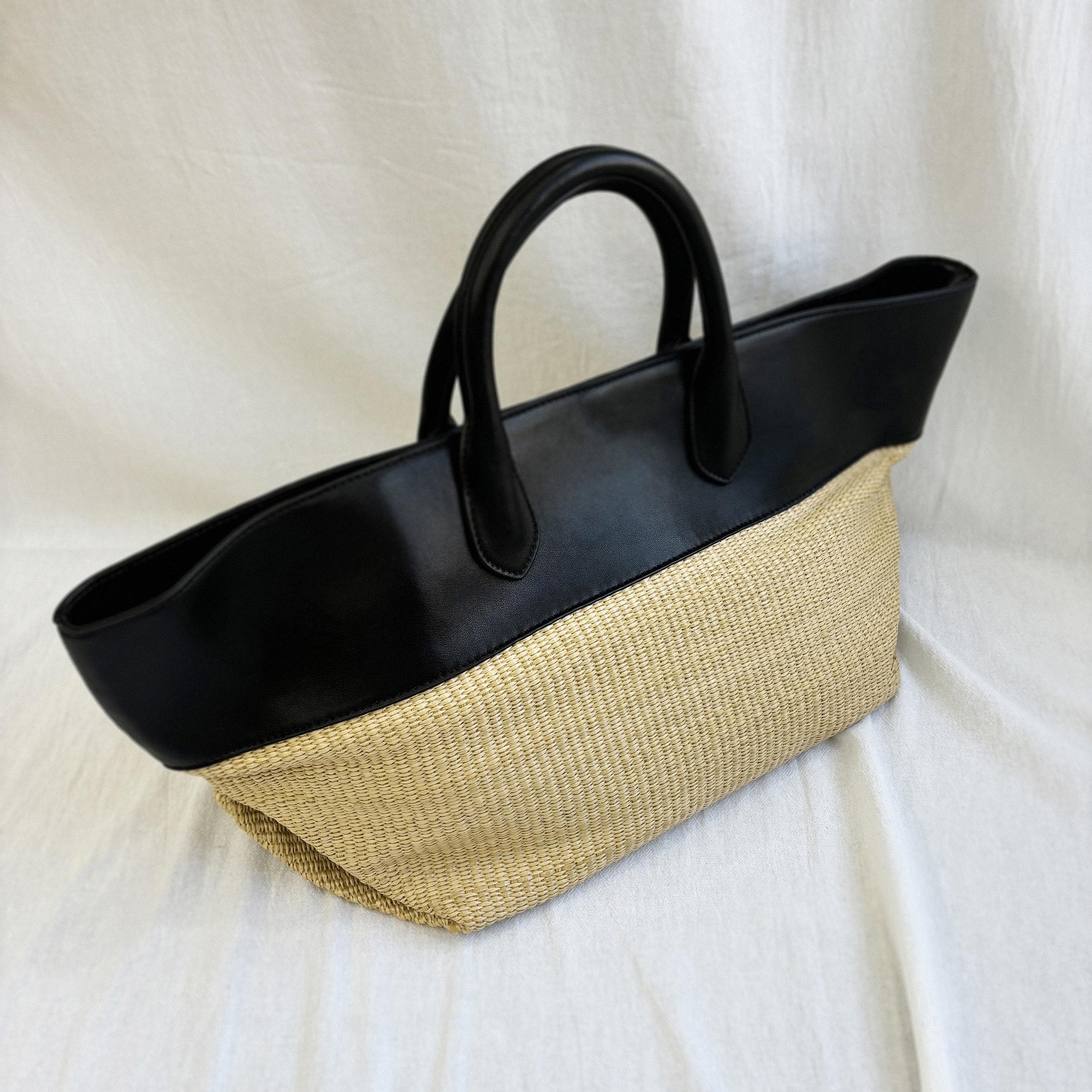 Alltime Woven Raffia Top Handle Bag