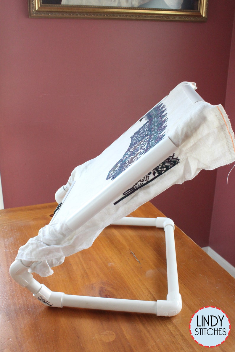 Pvc frame lap stand for needlework cross stitch embroidery  etsy Pvc frame lap stand for needlework cross stitch embroidery  etsy