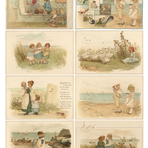Le immagini dell'annata di estate SHORE - Instant Download foglio Collage digitale