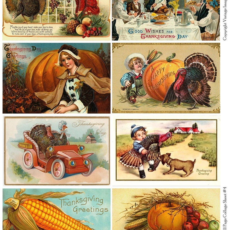 Vintage Thanksgiving Postcards - Etsy