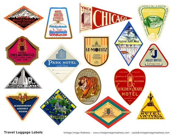 Louis Vuitton Hotel Label Sticker Postcard stickers- The Biltmore Hotel