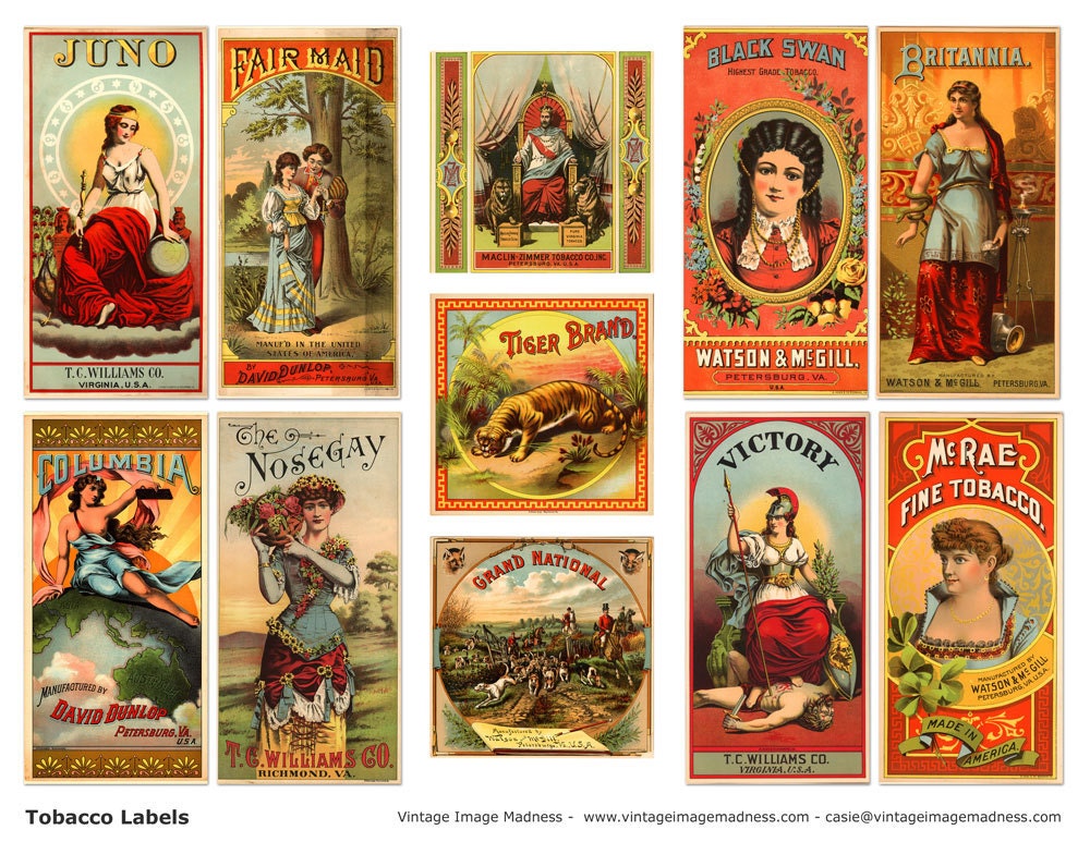 vintage tobacco labels TOBACCO LABELS Vintage Images