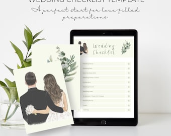 Wedding Checklist Template | Editable PDF & DOCX | Bridal Planner | Wedding Planning List | Instant Download