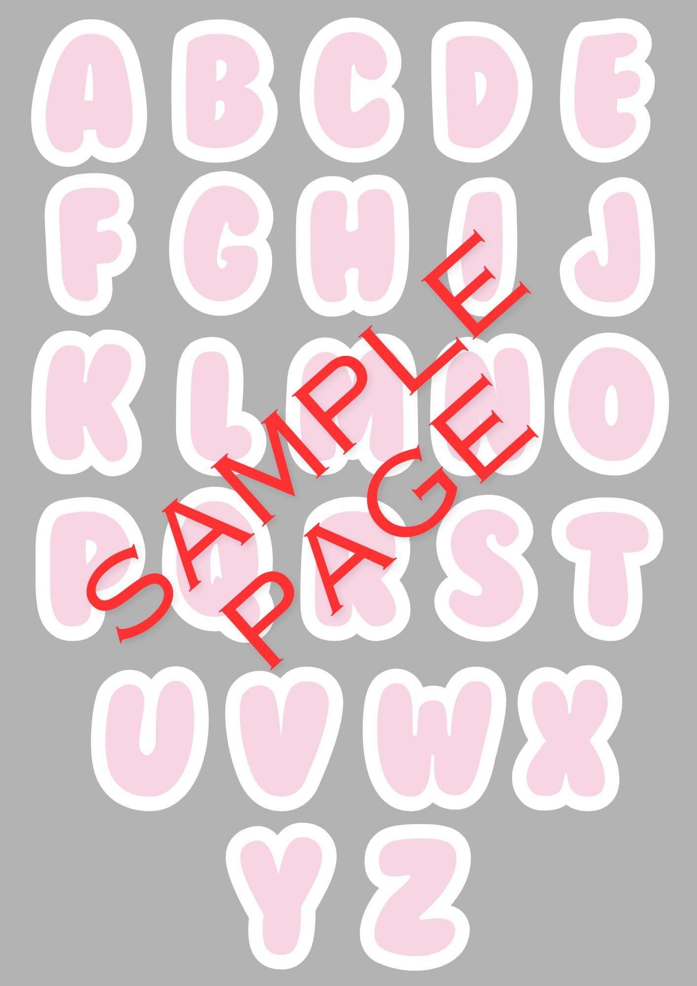 Colorful Alphabet Sticker Set - Fun Digital Letters for Kids Crafts ...