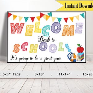 Retro "Välkommen tillbaka till skolan"-displaykit med student-smiley-märken