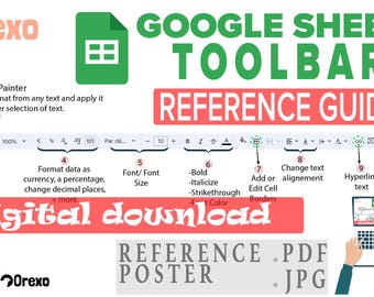 Referentieposter voor Google Sheets-werkbalk: essentiële sneltoetsen voor computers en toetsenborden voor gebruik in de klas en het computerlokaal