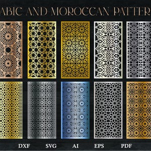 20 Art Deco Wall Panel Designs for Decorative Partitions – Laser Cut Files in _DXF, SVG, CDR, EPS Vector Formats
