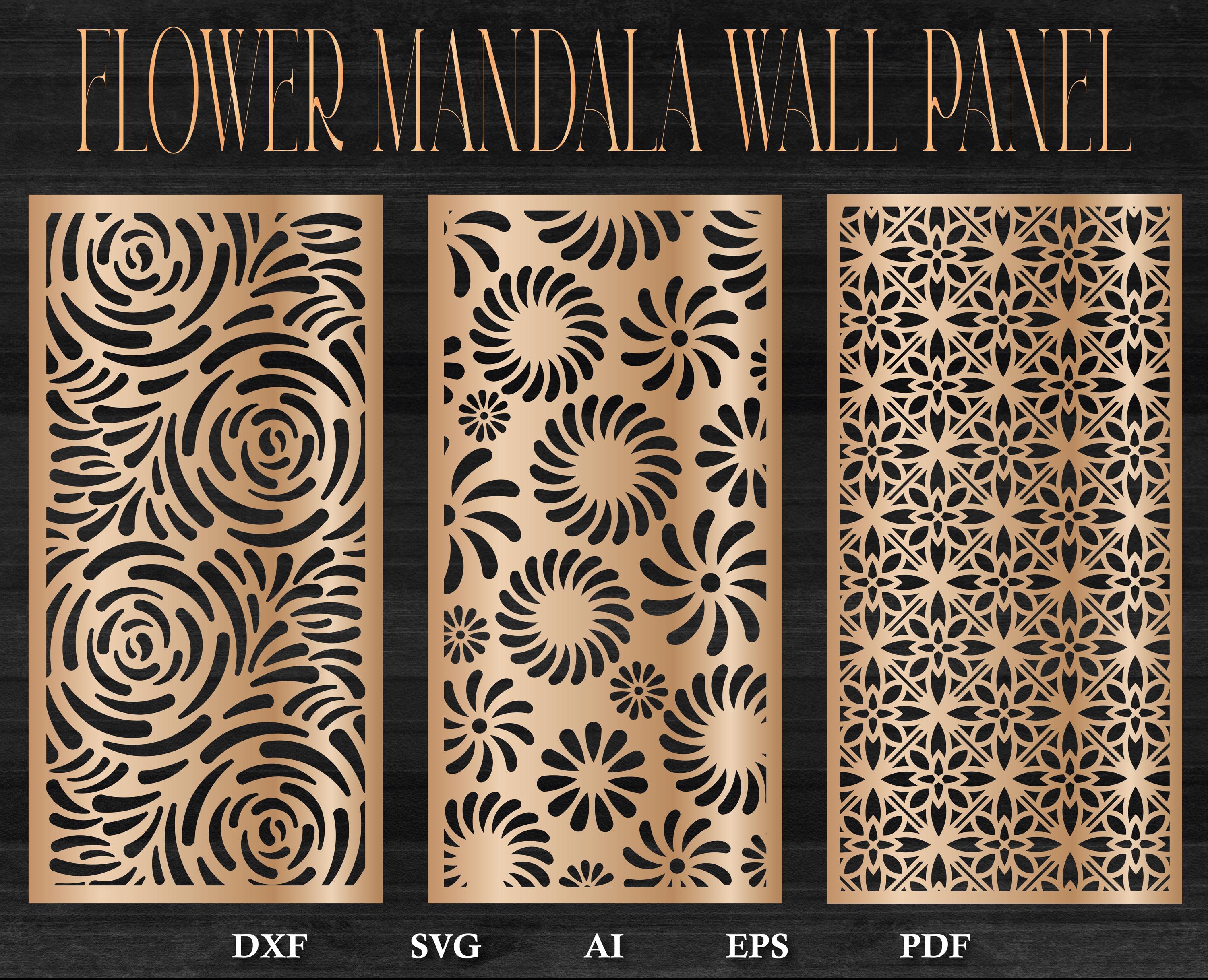 Flower Mandala Wall Panels - Islamic and Moroccan Decorative Wood