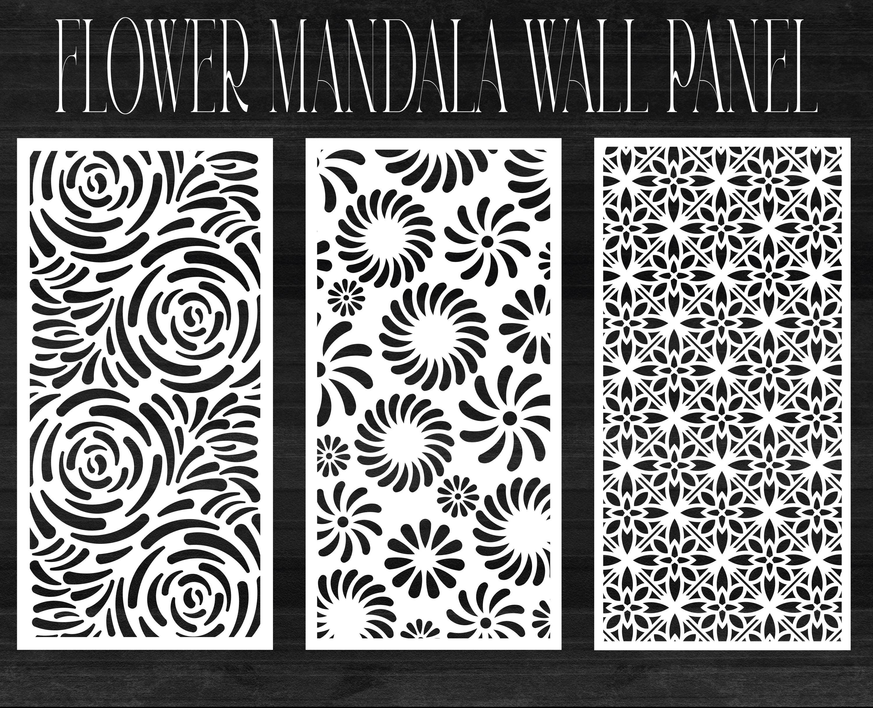 Flower Mandala Wall Panels - Islamic and Moroccan Decorative Wood