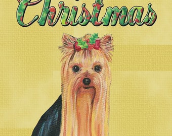 Yorkie Yorkshire Terrier Christmas Note Cards set of 6