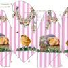 Printable Gift Box Template Instant Digital Download Violets Vintage ...