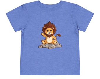 African Lion Kawaii Style Toddler Tee Shirt by Zoo Guide™