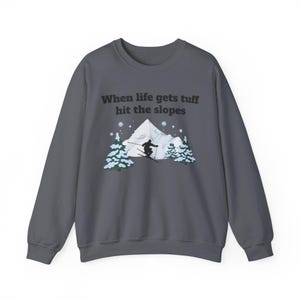 Hit the slopes crewneck sweatshirt