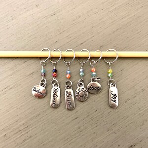 Stitch Markers for Knitting - Set of 6