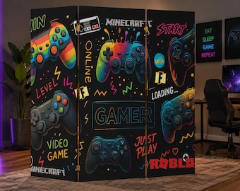 Gaming Room Divider – controller kamerscherm, privacypaneel voor kinderkamer
