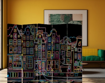 Przegroda pokojowa Amsterdam Canal House – składany panel zapewniający prywatność w domowym biurze