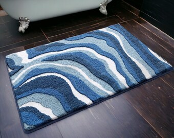 Minimal Bath Mat for Bathroom, Absorbent Bath Mat, Anti Slip Bath Mat for Bathroom, Bathroom Decor, Housewarming Gift