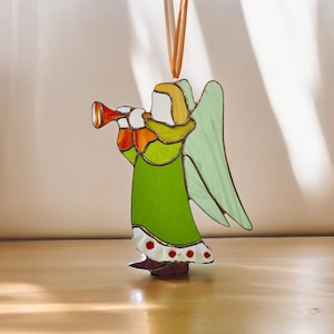 Stained Glass Angel Mother's Day Gift Angel Suncatcher Angel Ornament Sympathy Gift Religious Gift Memorial Gift Window Hangings Gift Angels