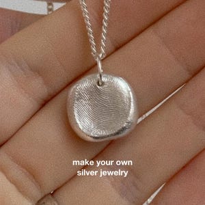 Kit di argilla argentata con pietre - Crea i tuoi gioielli in argento: anello, ciondolo, ciondolo