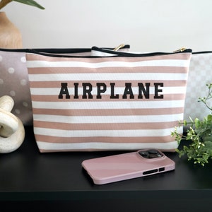 Airplane travel pouch organizer for flying storage bag for plane organization bag for traveling with kids organizer for flights bag insert