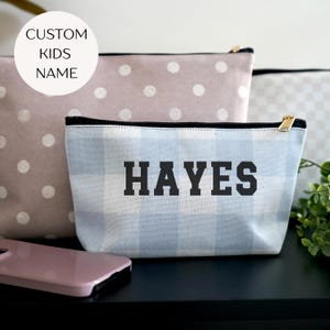 Benutzerdefinierte Kinder Name Reißverschlusstasche für Wickeltasche Organisation mit Personalisierung Reisetasche mit Baby Name personalisierte Tasche für Tagespflege