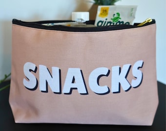 Zippered Snack Pouch - Reusable Polyester Snack Bag for Kids