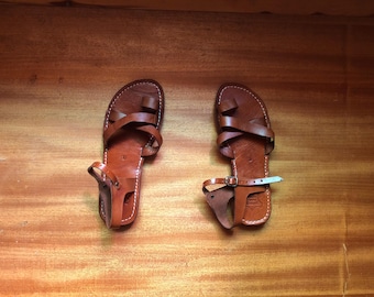 Handmade Moroccan Leather Strappy Sandals – Boho Summer Flats
