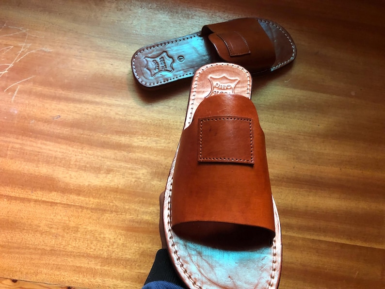 leather sandals, men leather sandal, moroccan sandal, handmade sandals, brown leather, men slip sandal, leather slides, arabic sandals, summer sandals, open toe sandal, artisan leather, minimal sandals, comfort sandals